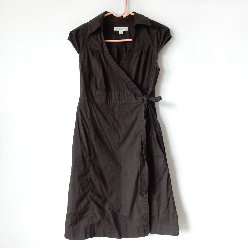 3 for 25 - Dark brown wrap dress by Merona